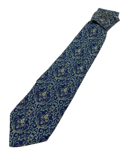 Christian Dior MONSIEUR（クリスチャンディオールムッシュ）Christian Dior MONSIEUR (クリスチャンディオールムッシュ) ヴィンテージボタニカル ネクタイ ネイビー サイズ:9.5ｃｍの古着・服飾アイテム