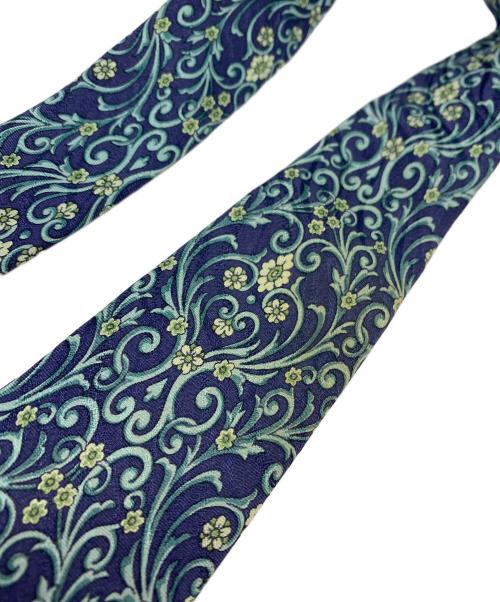 Christian Dior MONSIEUR（クリスチャンディオールムッシュ）Christian Dior MONSIEUR (クリスチャンディオールムッシュ) ヴィンテージボタニカル ネクタイ ネイビー サイズ:9.5ｃｍの古着・服飾アイテム