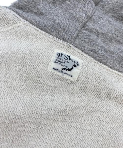 orSlow（オアスロウ）orSlow (オアスロウ) フーディ ロングスウェット ワンピース ライトグレー×アイボリー サイズ:SIZE Freeの古着・服飾アイテム