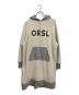 orSlow（オアスロウ）の古着「フーディ ロングスウェット ワンピース」｜ライトグレー×アイボリー