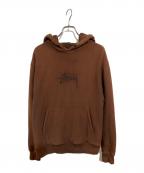 stussyステューシー）の古着「プルオーバーパーカー」｜ブラウン
