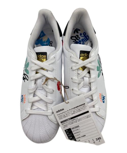 adidas Originals（アディダスオリジナル）adidas Originals (アディダスオリジナル) SUPER STAR PURE J ホワイト サイズ:24cm 未使用品の古着・服飾アイテム