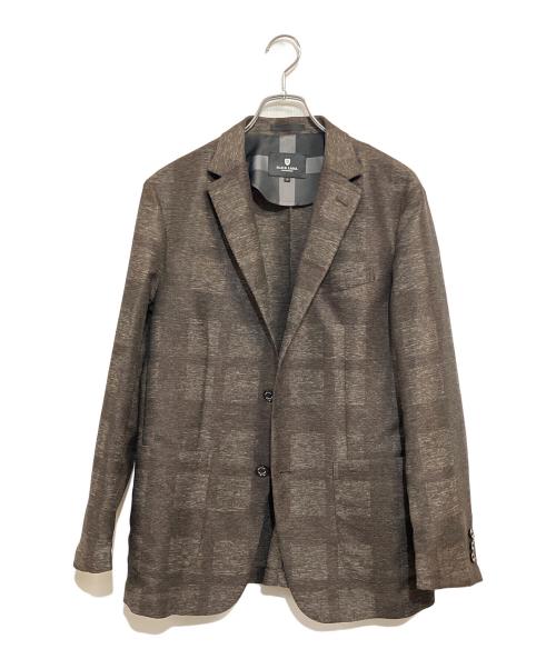 BLACK LABEL CRESTBRIDGE（ブラックレーベル クレストブリッジ）BLACK LABEL CRESTBRIDGE (ブラックレーベル クレストブリッジ) シャドークレストブリッジチェックカラミJKT ブラウン サイズ:Mの古着・服飾アイテム