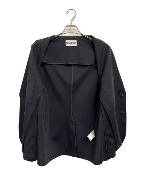 ATTACHMENT（アタッチメント）ATTACHMENT (アタッチメント) ルカマットツイスト2Bテーラードジャケット ブラック サイズ:SIZE 2の古着・服飾アイテム