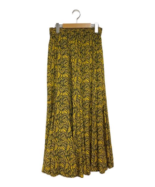 JOURNAL STANDARD（ジャーナルスタンダード）JOURNAL STANDARD (ジャーナルスタンダード) オリエンタルプリントフレアスカート イエロー サイズ:38の古着・服飾アイテム