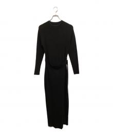 DRESSTERIOR（ドレステリア）の古着「リブニットラップワンピース」｜ブラック