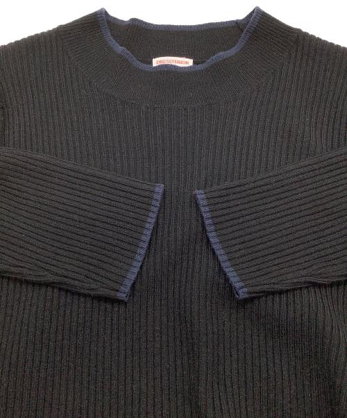 DRESSTERIOR（ドレステリア）DRESSTERIOR (ドレステリア) リブニットラップワンピース ブラック サイズ:SIZE 38の古着・服飾アイテム