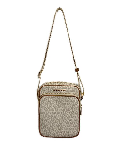 MICHAEL KORS（マイケル・コース）MICHAEL KORS (マイケルコース) ショルダーバッグ ブラウン×アイボリーの古着・服飾アイテム