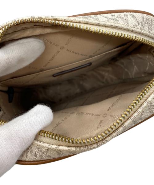 MICHAEL KORS（マイケル・コース）MICHAEL KORS (マイケルコース) ショルダーバッグ ブラウン×アイボリーの古着・服飾アイテム