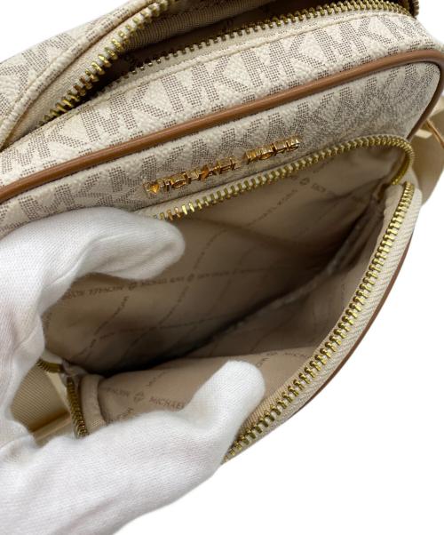 MICHAEL KORS（マイケル・コース）MICHAEL KORS (マイケルコース) ショルダーバッグ ブラウン×アイボリーの古着・服飾アイテム