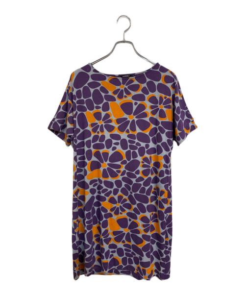 marimekko（マリメッコ）marimekko (マリメッコ) BOSSANOVA ワンピース パープル×オレンジ サイズ:Lの古着・服飾アイテム