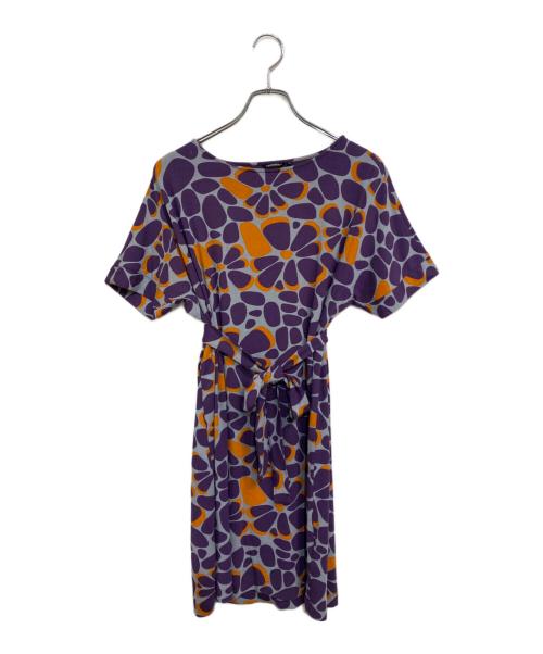 marimekko（マリメッコ）marimekko (マリメッコ) BOSSANOVA ワンピース パープル×オレンジ サイズ:Lの古着・服飾アイテム