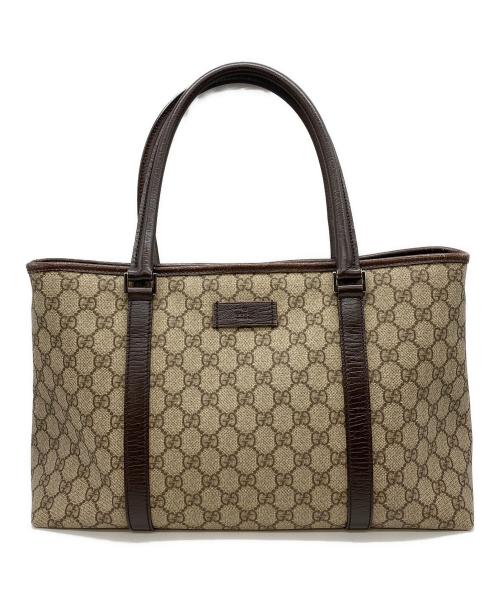 GUCCI（グッチ）GUCCI (グッチ) トートバッグ ブラウン×ベージュの古着・服飾アイテム