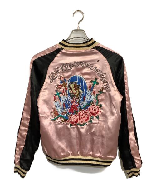 GANGSTERVILLE（ギャングスタービル）GANGSTERVILLE (ギャングスタービル) リバーシブル スーベニアジャケット ブラック×ピンク サイズ:SIZE Sの古着・服飾アイテム