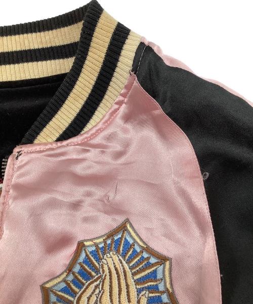 GANGSTERVILLE（ギャングスタービル）GANGSTERVILLE (ギャングスタービル) リバーシブル スーベニアジャケット ブラック×ピンク サイズ:SIZE Sの古着・服飾アイテム