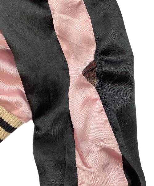 GANGSTERVILLE（ギャングスタービル）GANGSTERVILLE (ギャングスタービル) リバーシブル スーベニアジャケット ブラック×ピンク サイズ:SIZE Sの古着・服飾アイテム