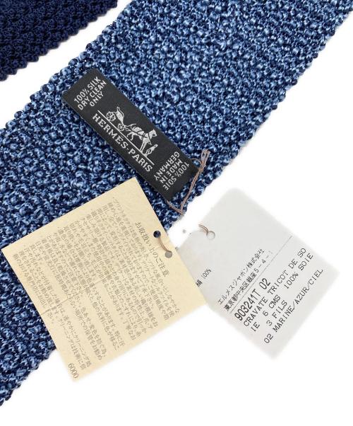 HERMES（エルメス）HERMES (エルメス) ニットネクタイ スカイブルー サイズ:　 未使用品の古着・服飾アイテム