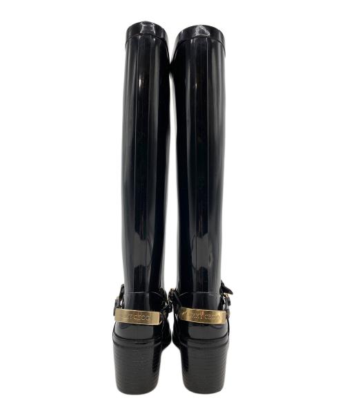 JIMMY CHOO（ジミーチュウ）JIMMY CHOO (ジミーチュウ) レインブーツ ブラック サイズ:36の古着・服飾アイテム