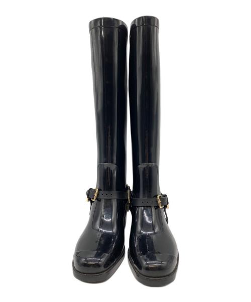 JIMMY CHOO（ジミーチュウ）JIMMY CHOO (ジミーチュウ) レインブーツ ブラック サイズ:36の古着・服飾アイテム