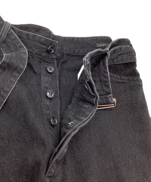 COMOLI（コモリ）COMOLI (コモリ) ベルテッドデニムパンツ ブラック サイズ:1の古着・服飾アイテム