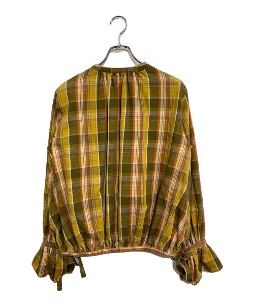 KAPITAL（キャピタル）KAPITAL (キャピタル) ヘビーネル プルオーバーブラウス イエロー×オレンジ サイズ:SIZE Sの古着・服飾アイテム