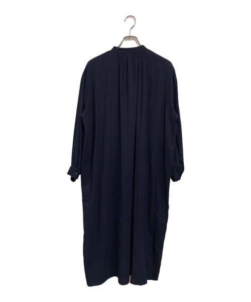 Midi-Umi（ミディウミ）Midi-Umi (ミディウミ) C/Wスモックワンピース ネイビー サイズ:ＦＲＥＥの古着・服飾アイテム