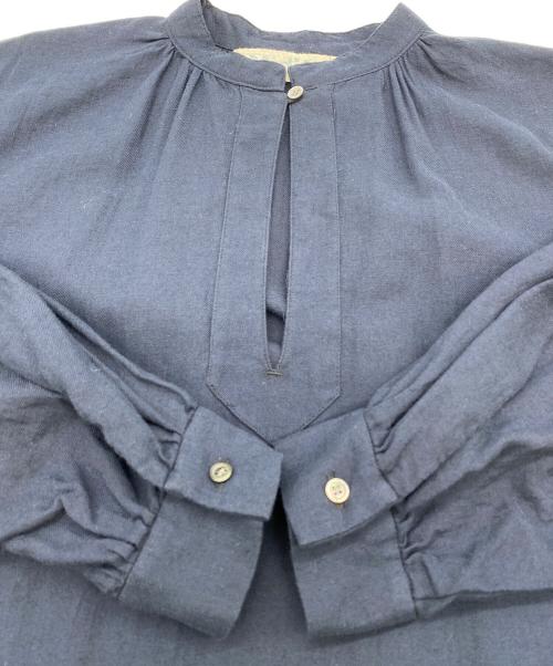 Midi-Umi（ミディウミ）Midi-Umi (ミディウミ) C/Wスモックワンピース ネイビー サイズ:ＦＲＥＥの古着・服飾アイテム