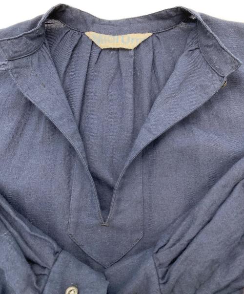 Midi-Umi（ミディウミ）Midi-Umi (ミディウミ) C/Wスモックワンピース ネイビー サイズ:ＦＲＥＥの古着・服飾アイテム