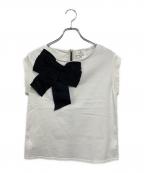 LANVIN en Bleuランバンオンブルー）の古着「半袖カットソー」｜ホワイト×ブラック