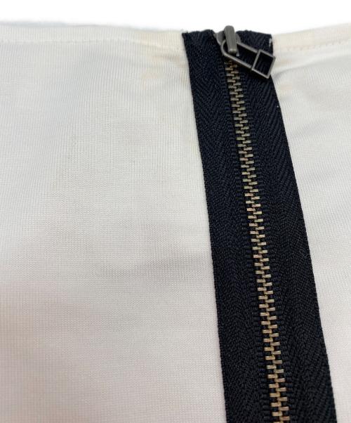 LANVIN en Bleu（ランバンオンブルー）LANVIN en Bleu (ランバンオンブルー) 半袖カットソー ホワイト×ブラック サイズ:SIZE 38 未使用品の古着・服飾アイテム