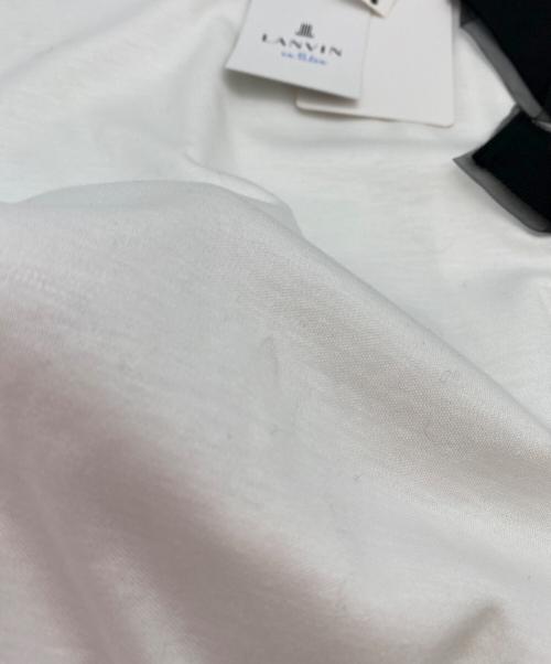 LANVIN en Bleu（ランバンオンブルー）LANVIN en Bleu (ランバンオンブルー) 半袖カットソー ホワイト×ブラック サイズ:SIZE 38 未使用品の古着・服飾アイテム