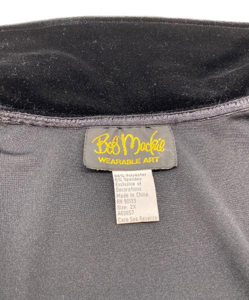 BOB MACKIE（ボブマッキー）BOB MACKIE (ボブマッキー) 80-90's ベロアジャケット ブラック サイズ:SIZE 6Lの古着・服飾アイテム