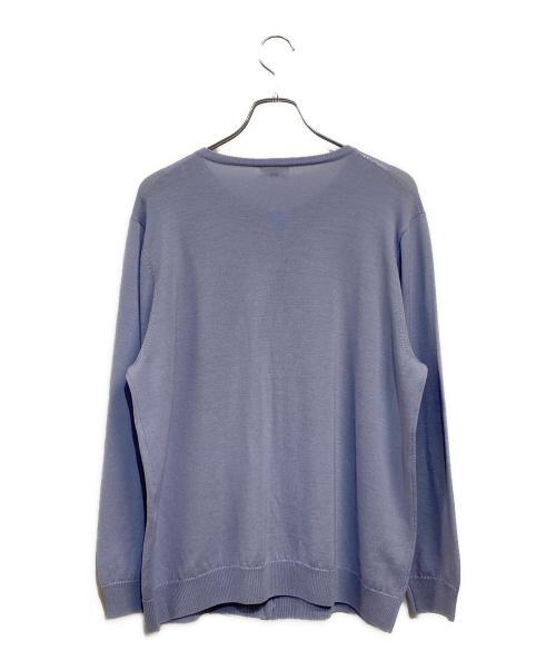 Burberrys（バーバリーズ）Burberrys (バーバリーズ) 薄手カーディガン ライトブルー×金ボタン サイズ:SIZE LLの古着・服飾アイテム