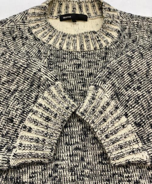 08sircus（ゼロエイトサーカス）08sircus (ゼロエイトサーカス) 22AW ウールコットン メランジドルマン セーター ミックスブラック サイズ:SIZE 5の古着・服飾アイテム