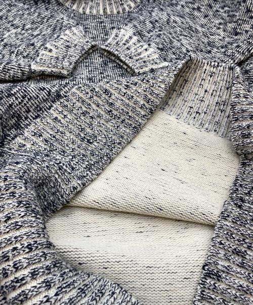 08sircus（ゼロエイトサーカス）08sircus (ゼロエイトサーカス) 22AW ウールコットン メランジドルマン セーター ミックスブラック サイズ:SIZE 5の古着・服飾アイテム