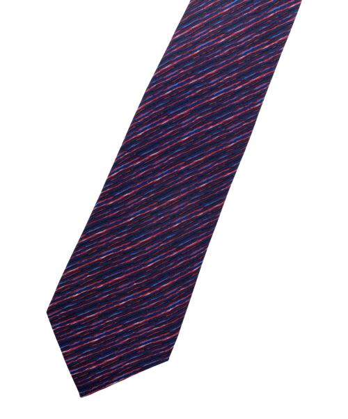 Christian Dior MONSIEUR（クリスチャンディオールムッシュ）Christian Dior MONSIEUR (クリスチャンディオールムッシュ) ヴィンテージ刷毛目ストライプネクタイ レッド×ネイビー サイズ:無し 未使用品の古着・服飾アイテム