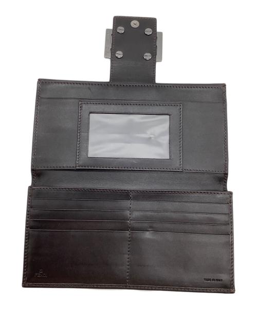 FENDI（フェンディ）FENDI (フェンディ) 長財布 ブラウン×ブラックの古着・服飾アイテム