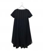 YUNIユニ）の古着「カットワークレース レイヤードワンピース」｜ブラック