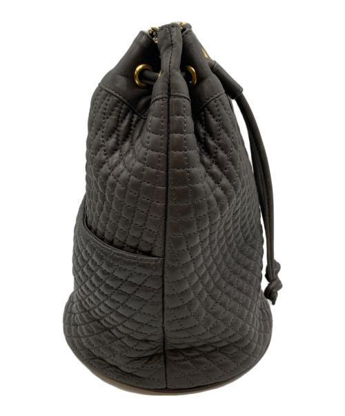 BALLY（バリー）BALLY (バリー) キルティング巾着ショルダーバッグ ダークグレーの古着・服飾アイテム