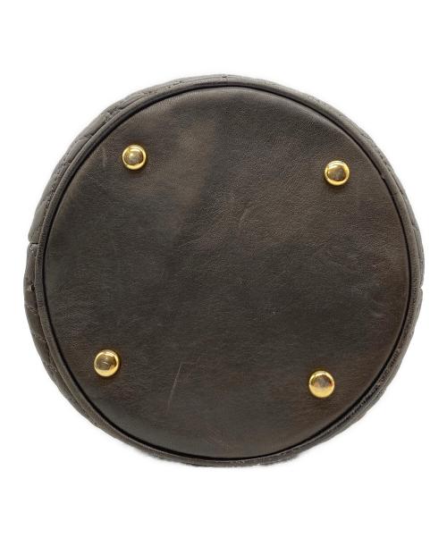 BALLY（バリー）BALLY (バリー) キルティング巾着ショルダーバッグ ダークグレーの古着・服飾アイテム