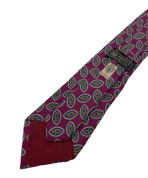 GUCCI（グッチ）GUCCI (グッチ) ヴィンテージ ペイズリーネクタイ ボルドー サイズ:無しの古着・服飾アイテム