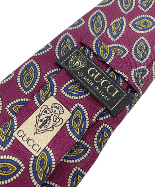 GUCCI（グッチ）GUCCI (グッチ) ヴィンテージ ペイズリーネクタイ ボルドー サイズ:無しの古着・服飾アイテム