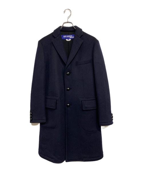 JUNYA WATANABE MAN（ジュンヤワタナベマン）JUNYA WATANABE MAN (ジュンヤワタナベマン) COMME des GARCONS (コムデギャルソン) ボンディングチェスターコート ネイビー サイズ:SIZE Sの古着・服飾アイテム