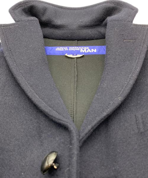 JUNYA WATANABE MAN（ジュンヤワタナベマン）JUNYA WATANABE MAN (ジュンヤワタナベマン) COMME des GARCONS (コムデギャルソン) ボンディングチェスターコート ネイビー サイズ:SIZE Sの古着・服飾アイテム