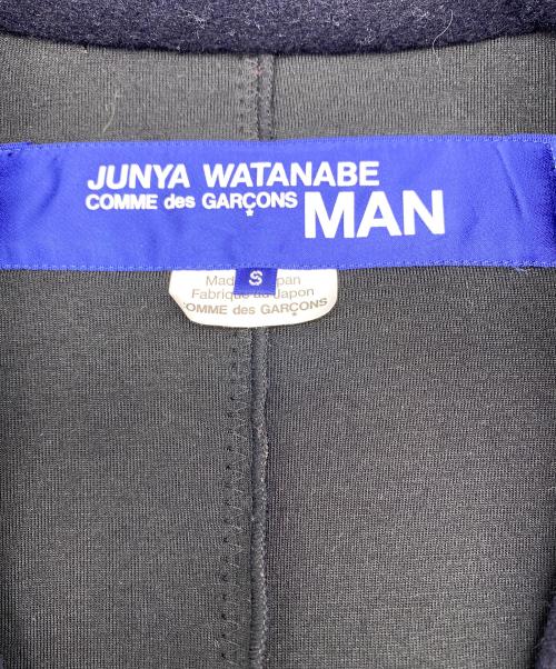 JUNYA WATANABE MAN（ジュンヤワタナベマン）JUNYA WATANABE MAN (ジュンヤワタナベマン) COMME des GARCONS (コムデギャルソン) ボンディングチェスターコート ネイビー サイズ:SIZE Sの古着・服飾アイテム