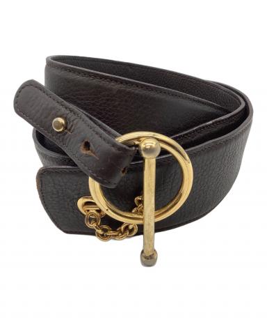 MARNI マルニ ベルト  黒 【古着】【中古】【送料無料】 中古・古着通販】MARNI (マルニ) リングベルト ブラウン サイズ:SIZE M