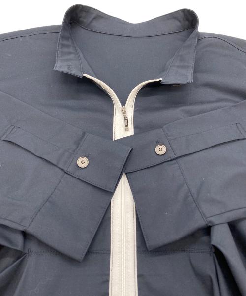 TRUNK HIROKO KOSHINO（トランク ヒロコ コシノ）TRUNK HIROKO KOSHINO (トランク ヒロコ コシノ) イレギュラーヘムシャツブラウス ネイビー サイズ:SIZE 40の古着・服飾アイテム