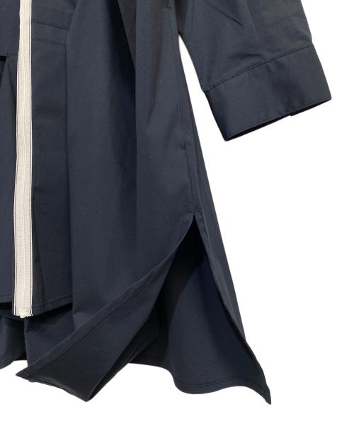 TRUNK HIROKO KOSHINO（トランク ヒロコ コシノ）TRUNK HIROKO KOSHINO (トランク ヒロコ コシノ) イレギュラーヘムシャツブラウス ネイビー サイズ:SIZE 40の古着・服飾アイテム