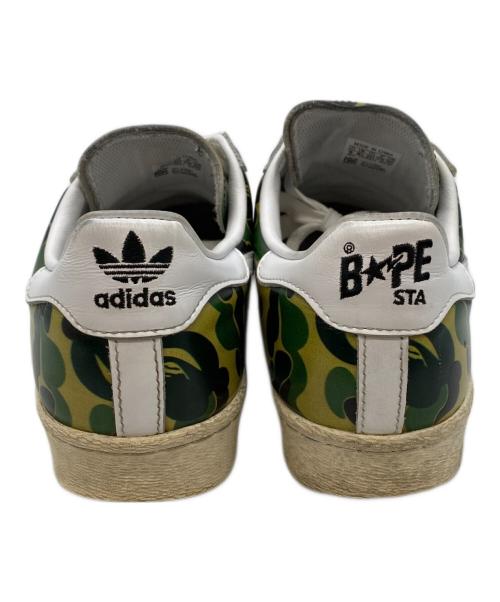 adidas（アディダス）adidas (アディダス) A BATHING APE (ア ベイシング エイプ) SUPER STAR 80's グリーン サイズ:27㎝の古着・服飾アイテム