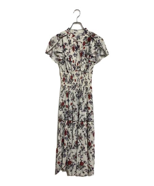 Snidel（スナイデル）Snidel (スナイデル) ウエストシャーリングプリーツワンピース ホワイト サイズ:SIZE 00の古着・服飾アイテム